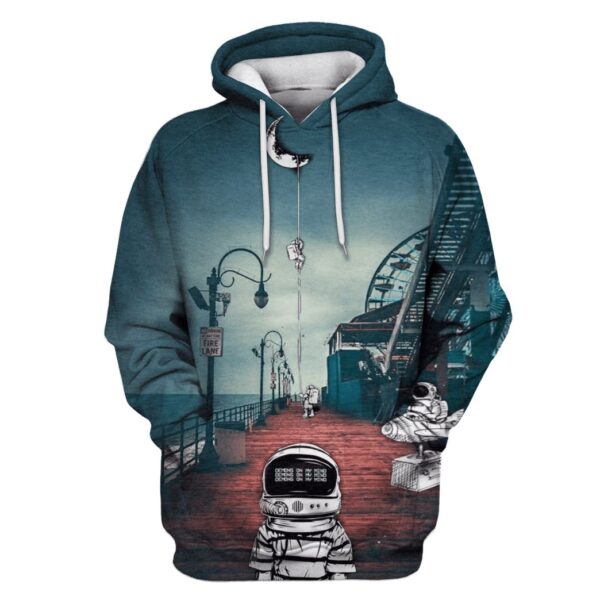 Astronauts Demon on my Mind Custom T-shirt - Hoodies Apparel GH110373 3D Custom Fleece Hoodies Hoodie S 