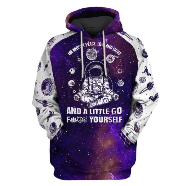 Astronauts Meditating In Universe Custom T-shirt - Hoodies Apparel HD-GH20005 3D Custom Fleece Hoodies Hoodie S 