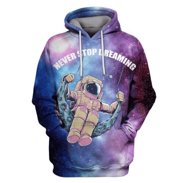 Astronauts never stops dreaming Custom T-shirt - Hoodies Apparel GH110377 3D Custom Fleece Hoodies Hoodie S 
