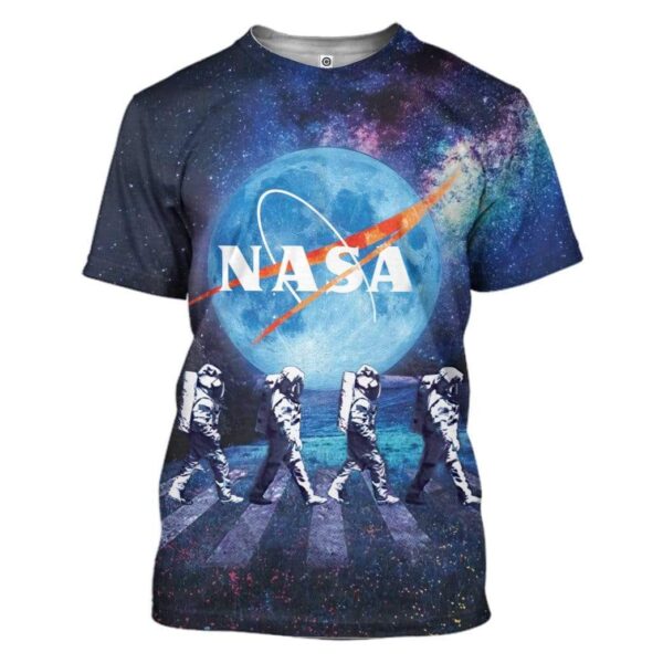 Astronauts Walking in Space Custom T-Shirts Hoodies Apparel NA-DT2312192 3D Custom Fleece Hoodies T-Shirt S