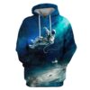 Astronut Floating Away Into Space Custom T-shirt - Hoodies Apparel HD-GH110258 3D Custom Fleece Hoodies Hoodie S