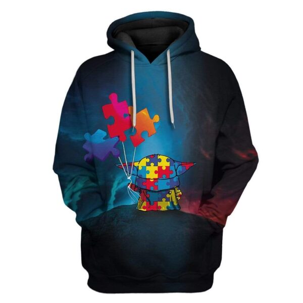 Autism Awareness Baby Yoda Custom T-Shirts Hoodies Apparel CO-TA2412193 3D Custom Fleece Hoodies Hoodie S 