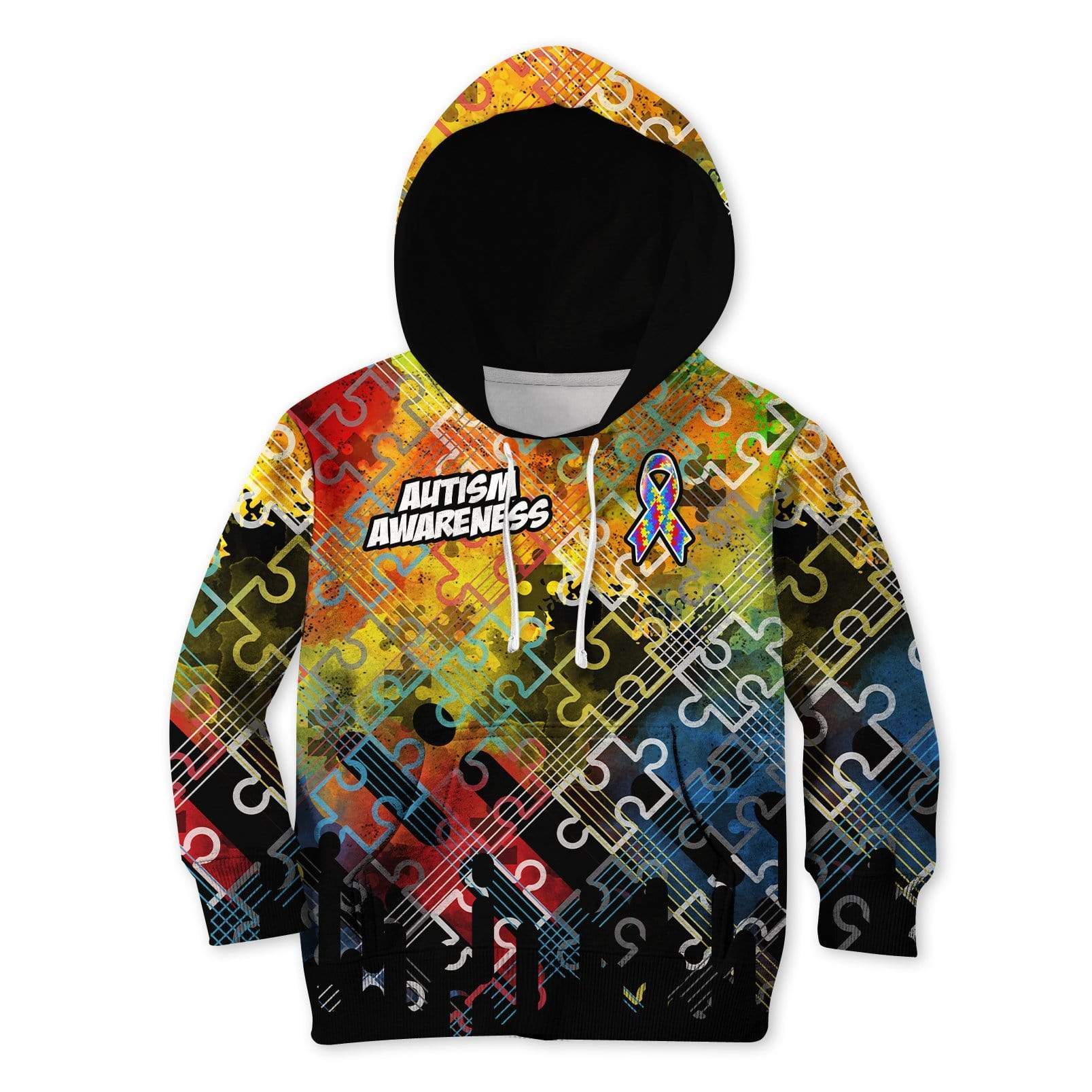 AUTISM AWARENESS Custom Hoodies T-shirt Apparel HD-GH1106180K kid 3D apparel Kid Hoodie S/6-8