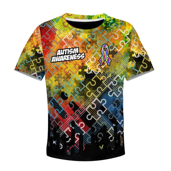 AUTISM AWARENESS Custom Hoodies T-shirt Apparel HD-GH1106180K kid 3D apparel Kid T-Shirt XS