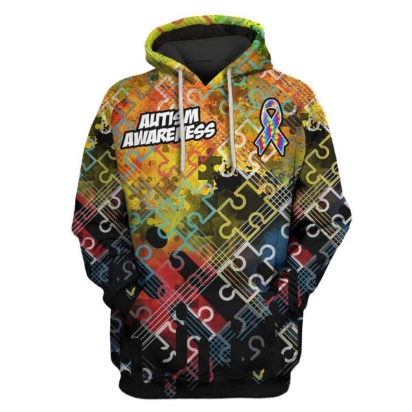 Autism Awareness Custom T-shirt - Hoodies Apparel HD-GH1106180 3D Custom Fleece Hoodies Hoodie S 