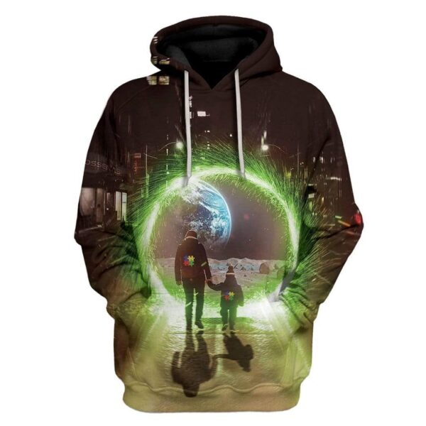Autism Rick and Morty Nasa Custom T-Shirts Hoodies Apparel HDQM2712194 3D Custom Fleece Hoodies Hoodie S 