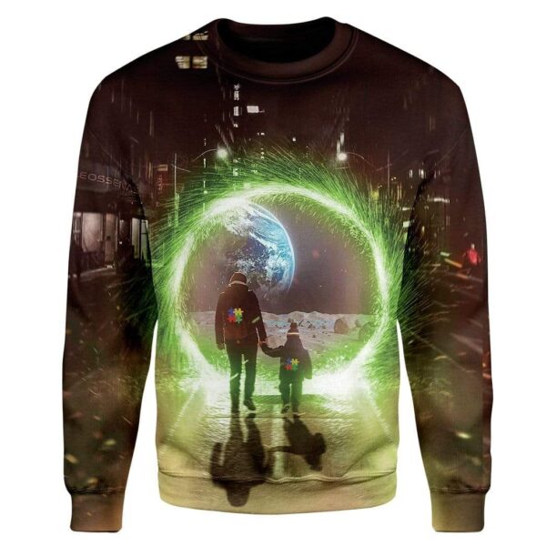 Autism Rick and Morty Nasa Custom T-Shirts Hoodies Apparel HDQM2712194 3D Custom Fleece Hoodies Long Sleeve S