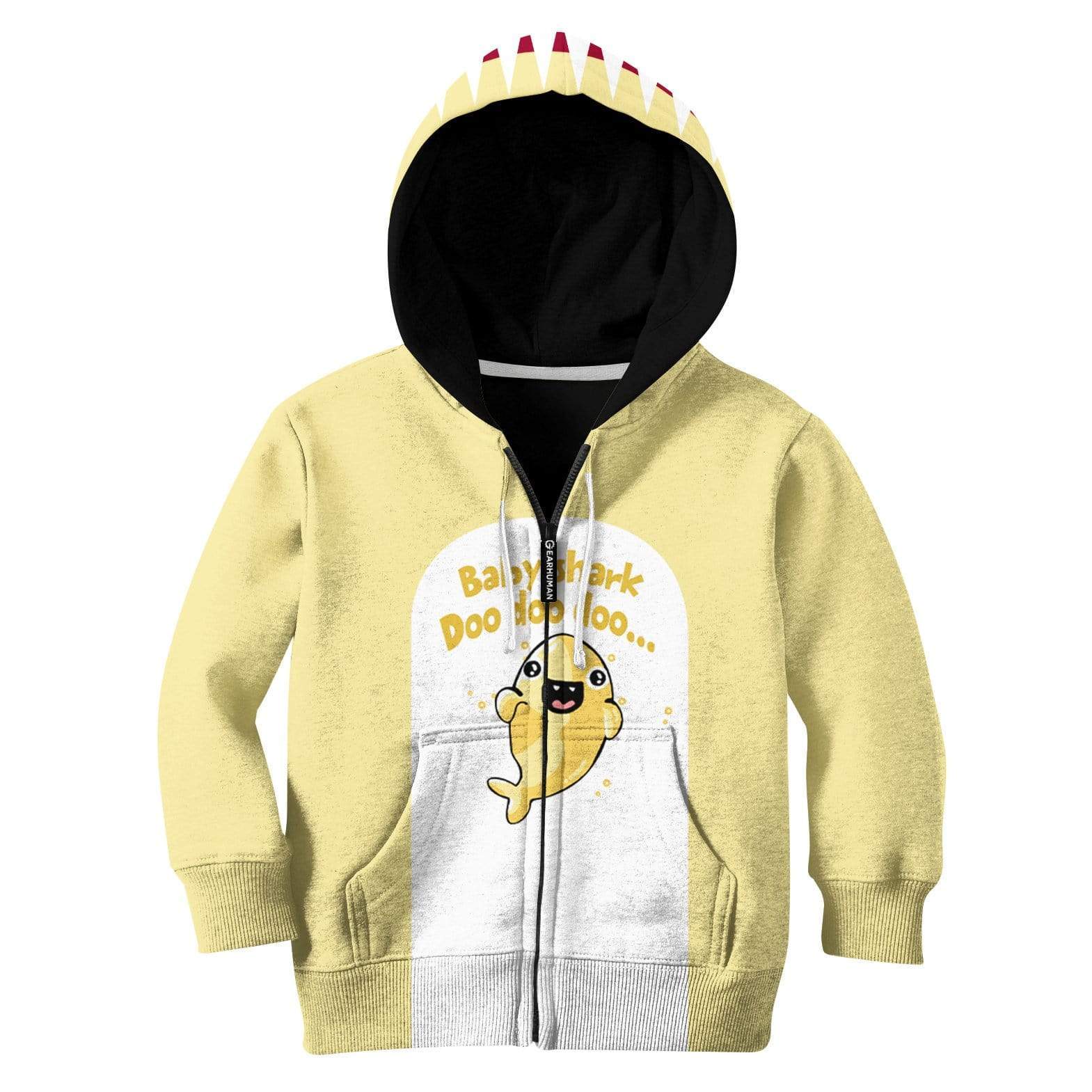 Baby Shark Custom Hoodies T-shirt Apparel HD-MV111372K kid 3D apparel Kid Zip Hoodie S/6-8