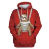 Baby Sloth On Christmas Custom T-shirt - Hoodies Apparel HD-PET110212 3D Custom Fleece Hoodies Hoodie S