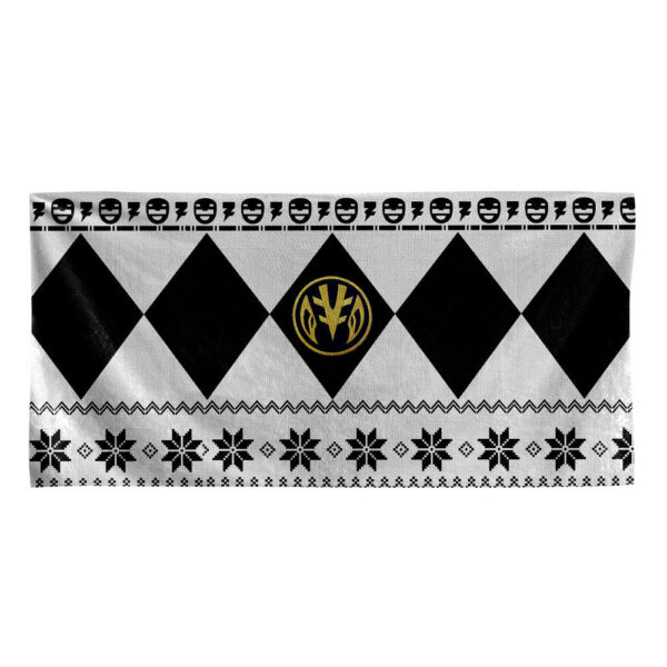 Gearhumans 3D White Power Ranger Hawaii Beach Towel