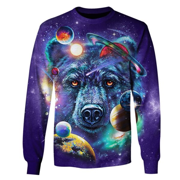 Bear and Universe Custom T-shirt - Hoodies Apparel GH110402 3D Custom Fleece Hoodies Long Sleeve S