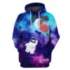 Bear Astronaut with planet balloon OuterSpace Custom T-shirt - Hoodies Apparel GH110385 3D Custom Fleece Hoodies Hoodie S