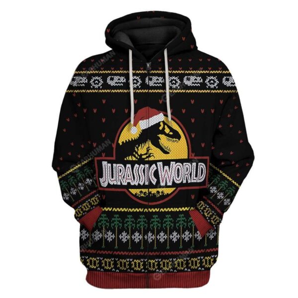 Bearbubble 3D Ugly Jurassic World Christmas T-Shirts Hoodies Apparel BB-GH2911196 3D Custom Fleece Hoodies Zip Hoodie S 