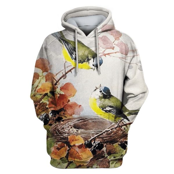 Beautiful Birds Custom T-shirt - Hoodies Apparel HD-PET110385 3D Custom Fleece Hoodies Hoodie S 