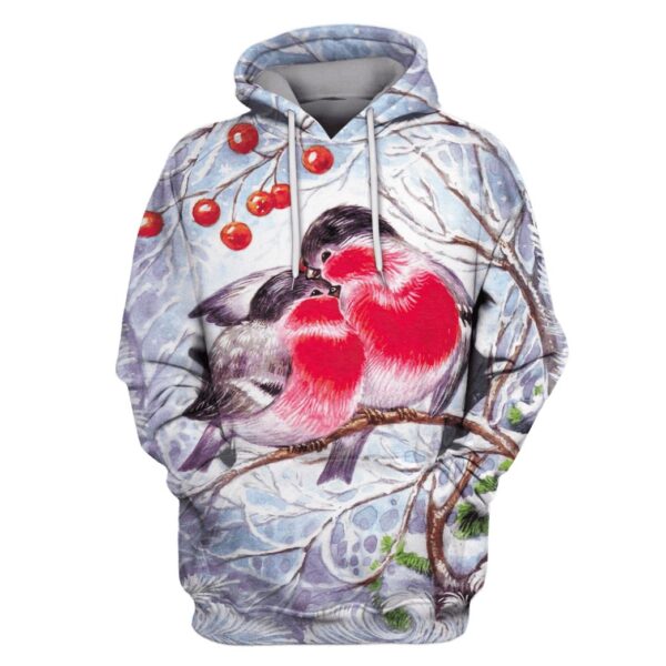 Beautiful Birds In Love Custom T-shirt - Hoodies Apparel HD-PET110386 3D Custom Fleece Hoodies Hoodie S 