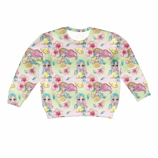 Beautiful Mermaid Princess Custom Hoodies T-shirt Apparel HD-PET110353K kid 3D apparel Kid Sweatshirt S/6-8