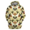 Bee with flowers Custom T-shirt - Hoodies Apparel HD-PET110219 3D Custom Fleece Hoodies Hoodie S