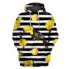 Bird with lemons and pineapple Custom T-shirt - Hoodies Apparel HD-PET110223 3D Custom Fleece Hoodies Hoodie S