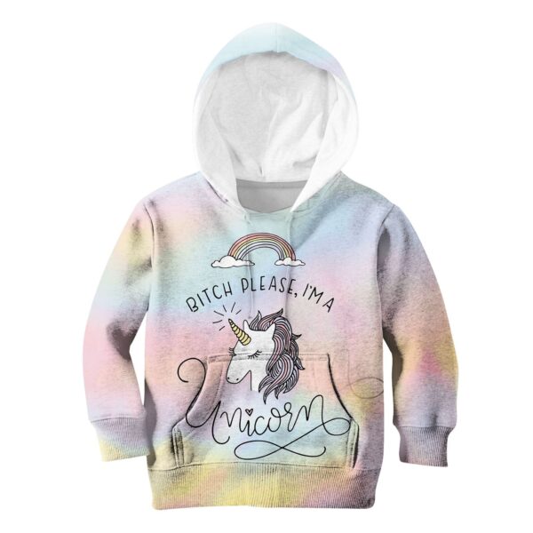 Bitch Please, I'm A Unicorn Custom Hoodies T-shirt Apparel HD-UNI110109K kid 3D apparel Kid Hoodie S/6-8 