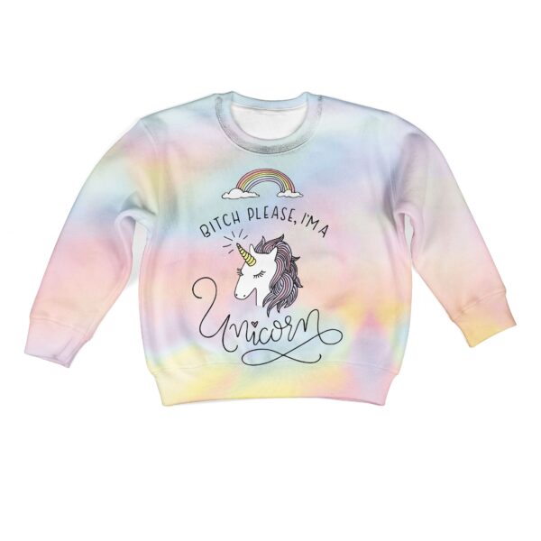 Bitch Please, I'm A Unicorn Custom Hoodies T-shirt Apparel HD-UNI110109K kid 3D apparel Kid Sweatshirt S/6-8