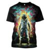 Black Astronaut in the space Custom T-shirt - Hoodies Apparel HD-GH110341 3D Custom Fleece Hoodies T-Shirt S