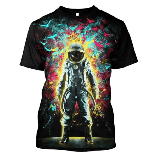 Black Astronaut in the space Custom T-shirt - Hoodies Apparel HD-GH110341 3D Custom Fleece Hoodies T-Shirt S 