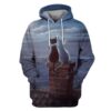 black Cat And white cat Hoodies- T-Shirts Apparel PET110193 3D Custom Fleece Hoodies Hoodie S