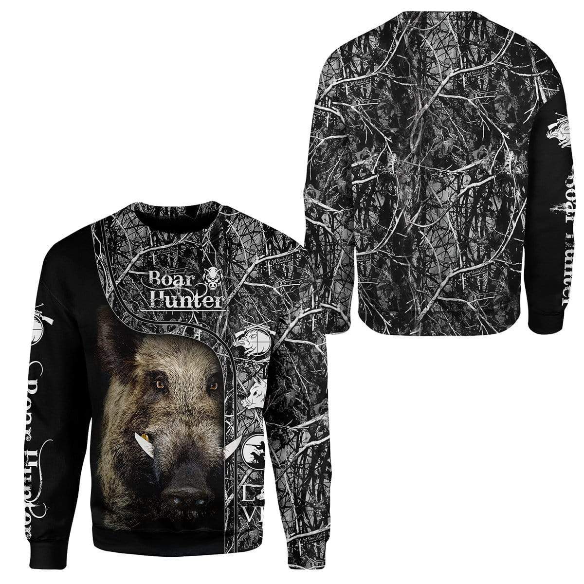 Boar Hunter Custom T-Shirts Hoodies Apparel HT-DT3101203 3D Custom Fleece Hoodies