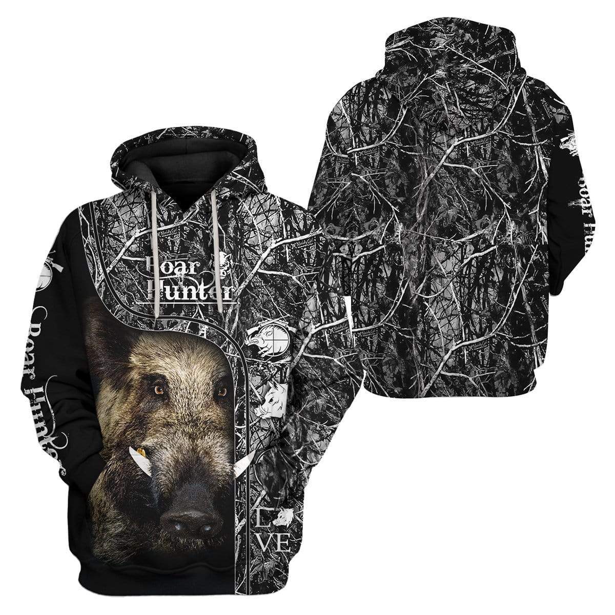 Boar Hunter Custom T-Shirts Hoodies Apparel HT-DT3101203 3D Custom Fleece Hoodies