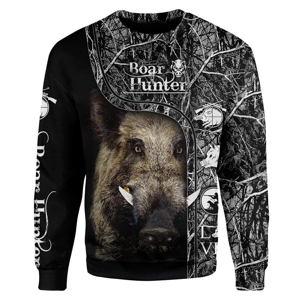 Boar Hunter Custom T-Shirts Hoodies Apparel HT-DT3101203 3D Custom Fleece Hoodies Long Sleeve S