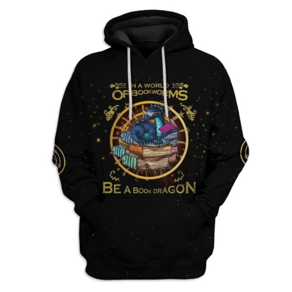 Book Dragon Custom T-Shirts Hoodies Apparel AN-DT0301202 3D Custom Fleece Hoodies Hoodie S 