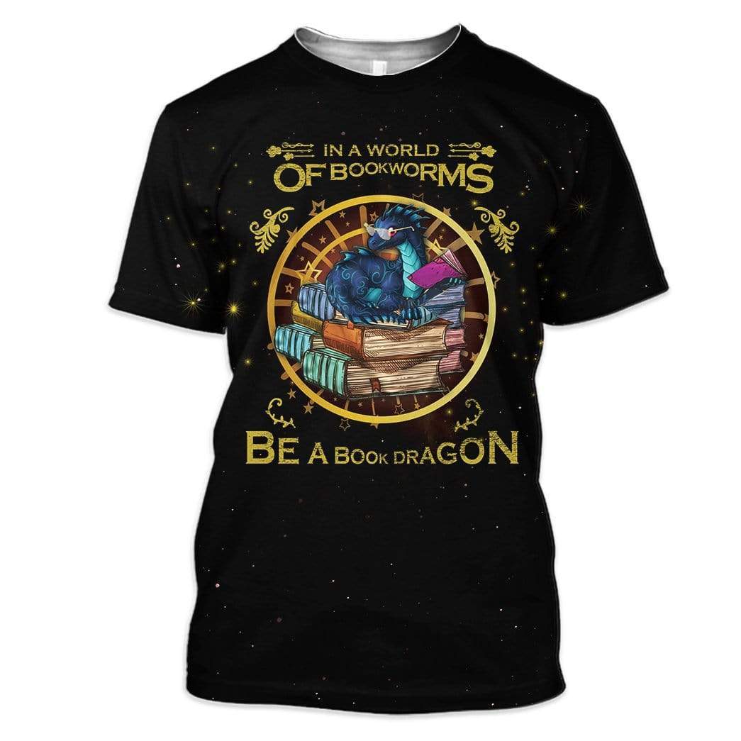Book Dragon Custom T-Shirts Hoodies Apparel AN-DT0301202 3D Custom Fleece Hoodies T-Shirt S