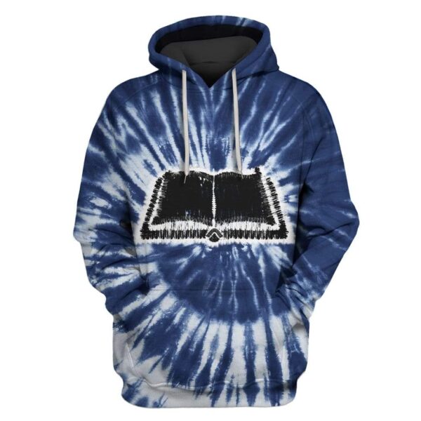 BOOK ON TIE DYE BACKGROUND Custom T-shirt - Hoodies Apparel HD-GH1106167 3D Custom Fleece Hoodies Hoodie S 