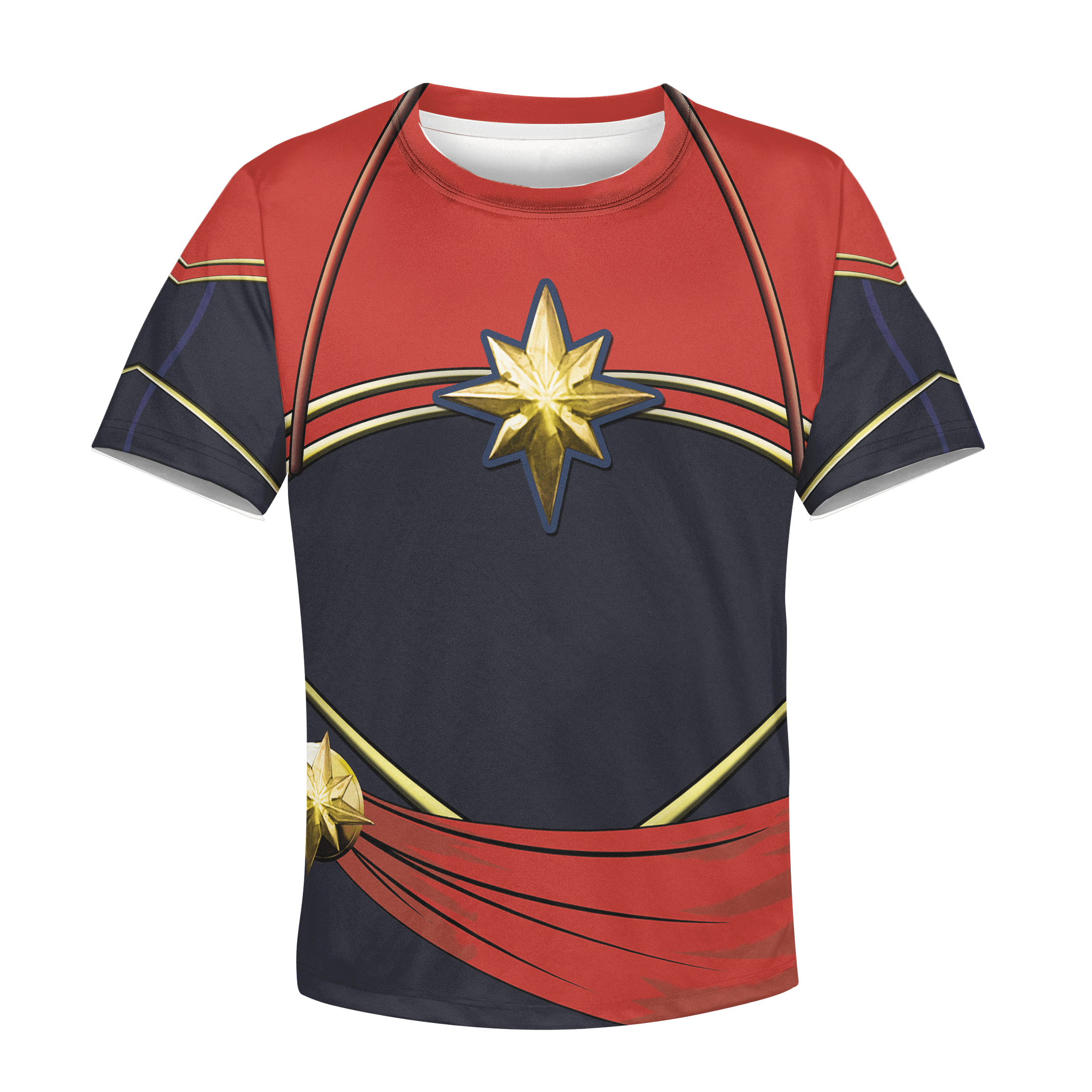 Captain Marvel Custom Hoodies T-shirt Apparel HD-MV110738K kid 3D apparel Kid T-Shirt XS