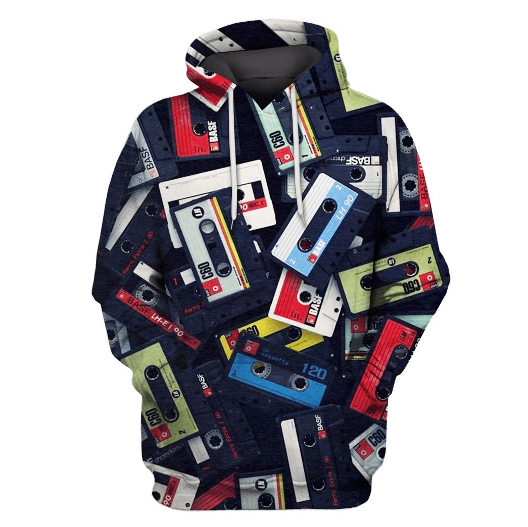 Cassettes Custom T-shirt - Hoodies Apparel GH110438 3D Custom Fleece Hoodies Hoodie S