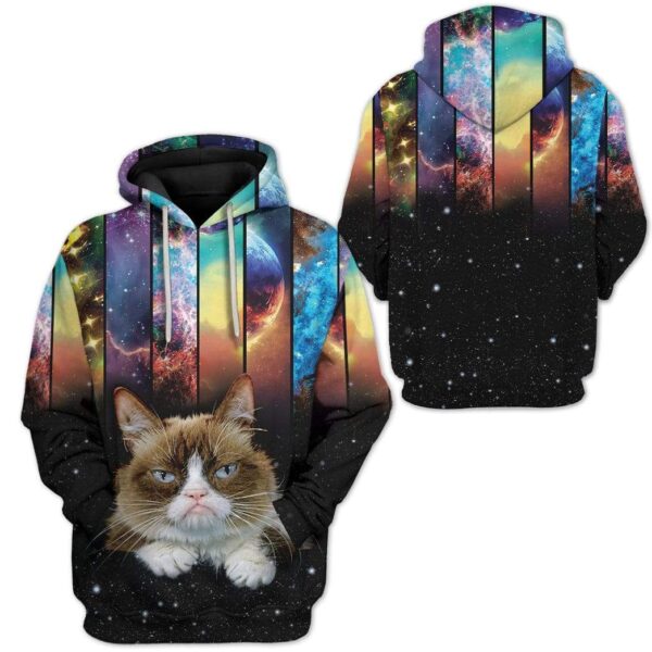 Cat And Galaxy Custom T-Shirts Hoodies Apparel CT-AT2612195 3D Custom Fleece Hoodies 