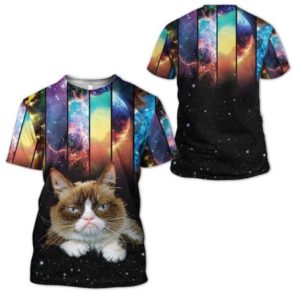 Cat And Galaxy Custom T-Shirts Hoodies Apparel CT-AT2612195 3D Custom Fleece Hoodies 