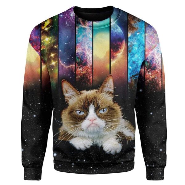 Cat And Galaxy Custom T-Shirts Hoodies Apparel CT-AT2612195 3D Custom Fleece Hoodies Long Sleeve S