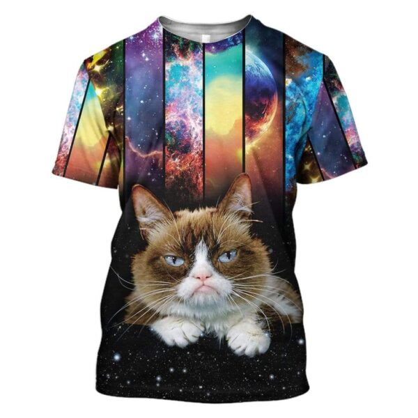 Cat And Galaxy Custom T-Shirts Hoodies Apparel CT-AT2612195 3D Custom Fleece Hoodies T-Shirt S 