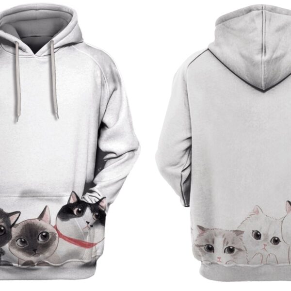 Cat Hoodies - T-Shirt Apparel HL101115 3D Custom Fleece Hoodies 