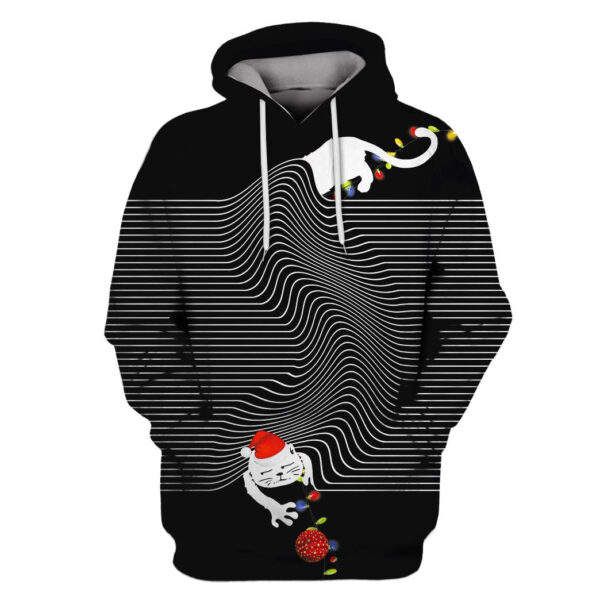 Cat in Christmas day Custom T-shirt - Hoodies Apparel HD-PET110235 3D Custom Fleece Hoodies Hoodie S 