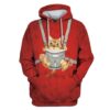 CAT MERRY CHRISTMAS Custom T-shirt - Hoodies Apparel HD-PET110250 3D Custom Fleece Hoodies Hoodie S
