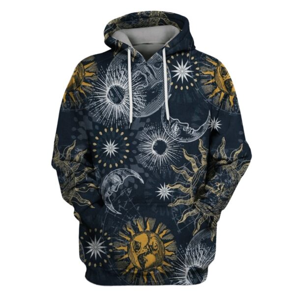 Celestial Sun Moon And Stars T-Shirts - Zip Hoodies Apparel GH110230 3D Custom Fleece Hoodies Hoodie S 