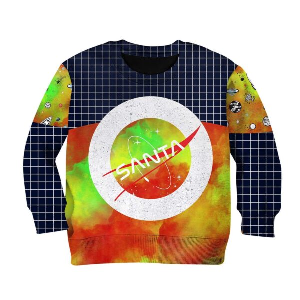 Christmas Santa Space Custom Hoodies T-shirt Apparel HD-GH1106212K kid 3D apparel Kid Sweatshirt S/6-8 