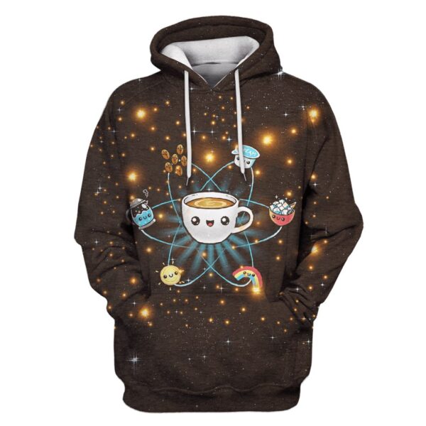 Coffee Drinks OuterSpace Custom T-shirt - Hoodies Apparel GH110398 3D Custom Fleece Hoodies Hoodie S 