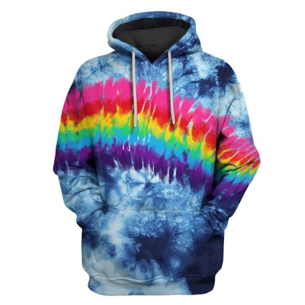 Colorful Tie dye background Custom T-shirt - Hoodies Apparel HD-GH1106135 3D Custom Fleece Hoodies Hoodie S 