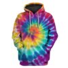 Colorful Tie dye background Custom T-shirt - Hoodies Apparel HD-GH1106141 3D Custom Fleece Hoodies Hoodie S