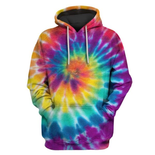Colorful Tie dye background Custom T-shirt - Hoodies Apparel HD-GH1106141 3D Custom Fleece Hoodies Hoodie S 