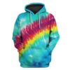 Colorful Tie dye Custom T-shirt - Hoodies Apparel HD-GH1106134 3D Custom Fleece Hoodies Hoodie S
