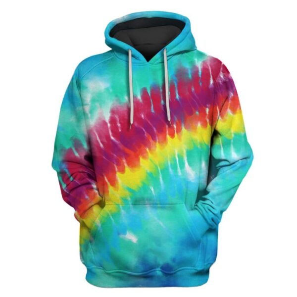 Colorful Tie dye Custom T-shirt - Hoodies Apparel HD-GH1106134 3D Custom Fleece Hoodies Hoodie S 